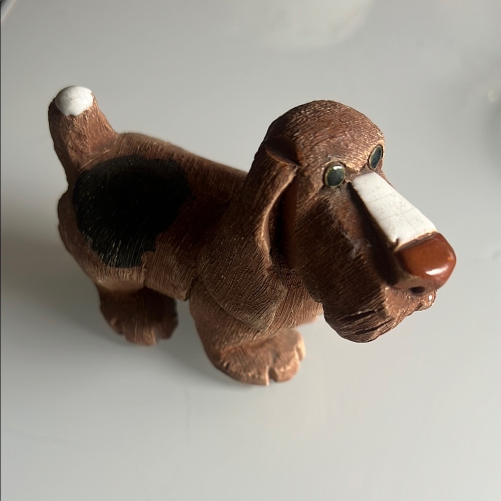 Vintage Ceramic Basset Hound Figure